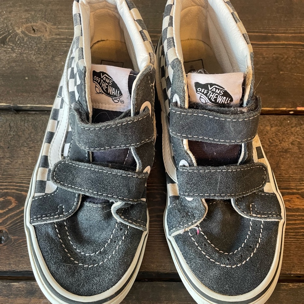 Vans Kids Black and White Checkered Sneakers